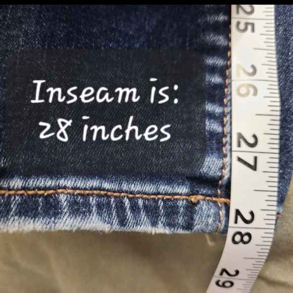 American Eagle Women's Stright Leg Extra Stretch Denim Blue Jeans, Size: 8R - Picture 16 of 16